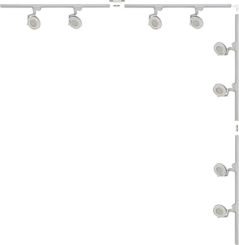 Kit rail de spots 1 phase L 2x2m blanc Zuma Line 3591 pour plafond