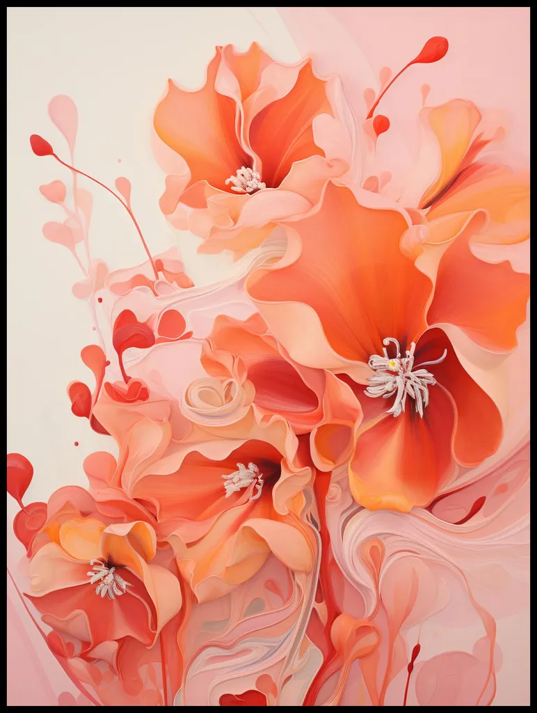 Affiche 75 x 100 cm Passion fluide : Poster XXL Art Abstrait Moderne