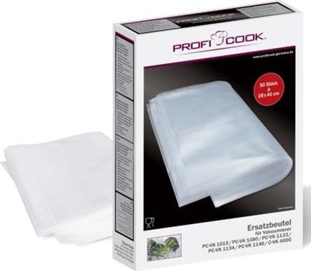 Proficook sacchetti sottovuoto piccoli 22x30cm 50 pezzi Immagine del prodotto 