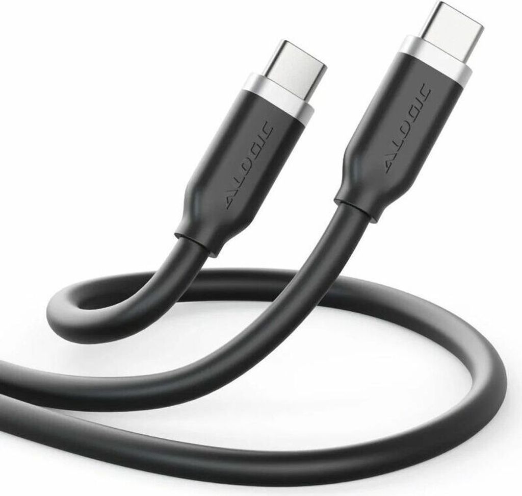 Alogic USB C Adapterkabel Elements Typ C 5A/240W 1m schwarz