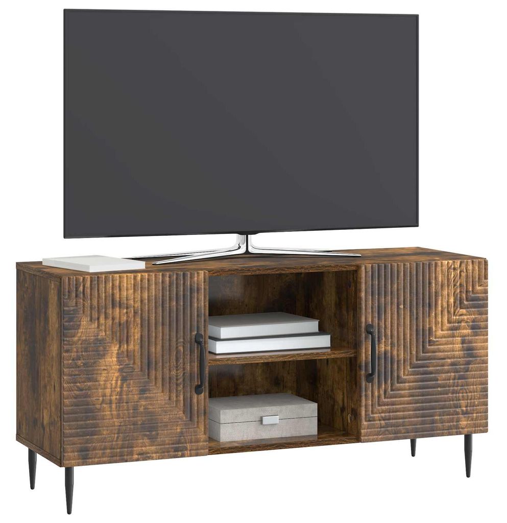 vidaXL TV-Schränk Geräucherte Eiche 102 x 34,5 x 50 cm Holzwerkstoff