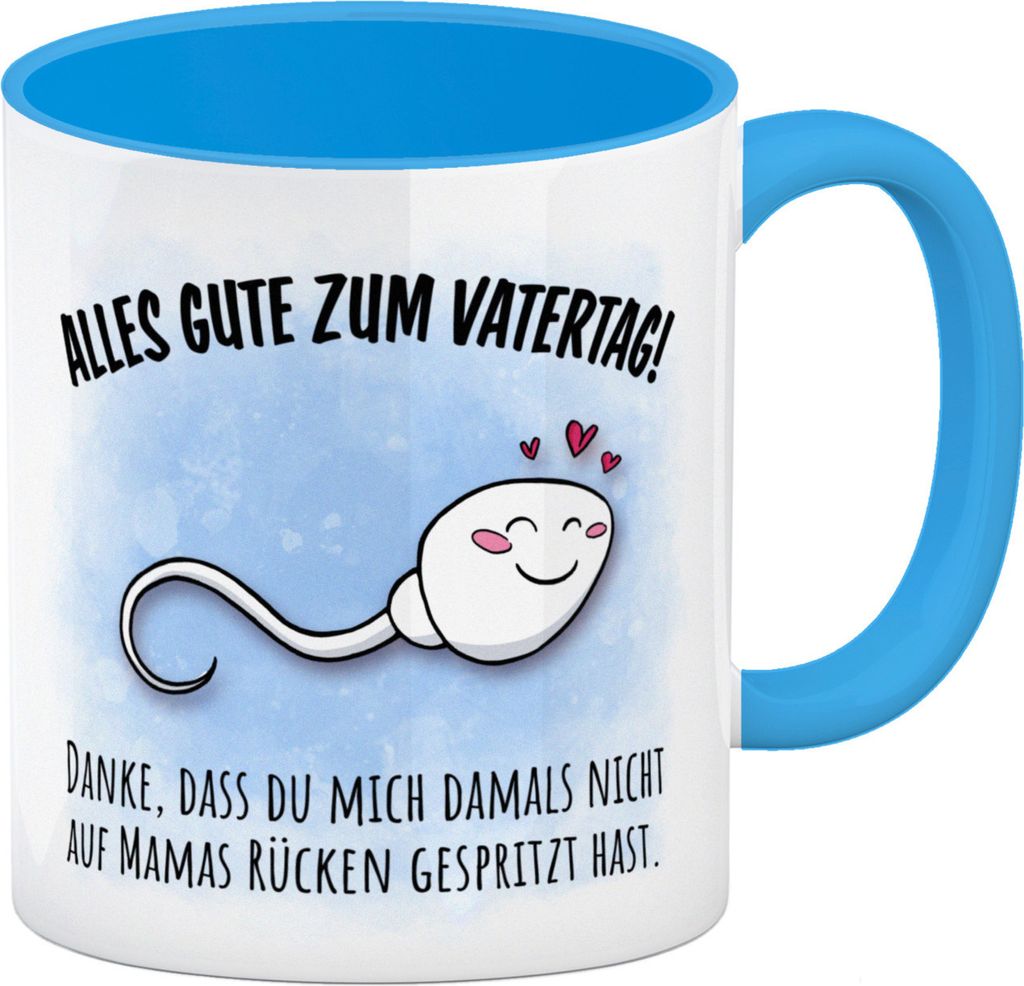 Danke Papa, dass du nicht Kaffeebecher in hellblau zum Vatertag mit Rücken