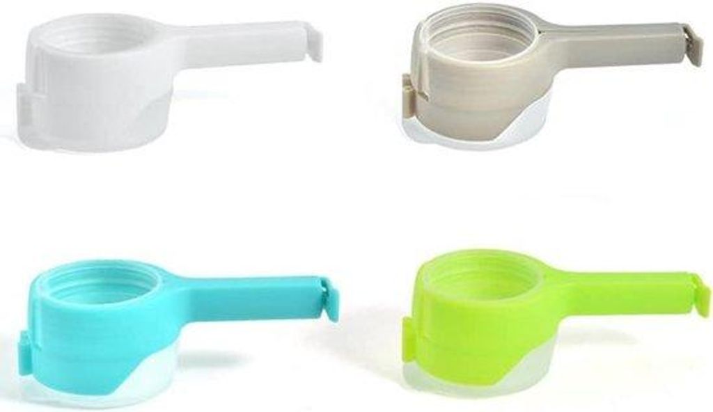 Kunststoff Klemmen 4er Set Lebensmittel
