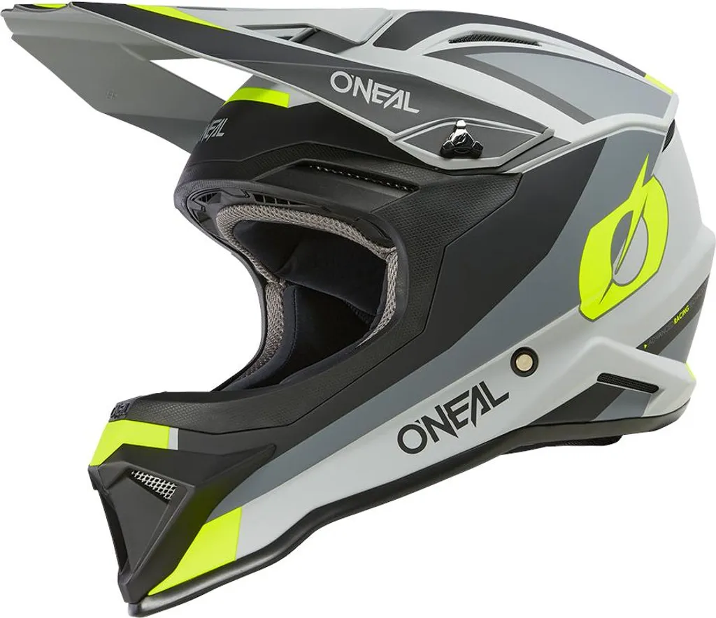 Casque Motocross O'Neal 1SRS Stream Noir Jaune XL - Protection MX Intégrale