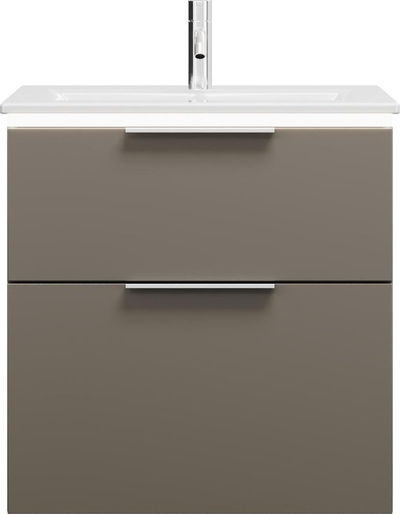 burgbad Eqio Slim Keramik-Waschtisch inklusive Waschtischunterschrank mit LED-Beleuchtung, 620x490x640mm, SHBU062F2010C0001G0146