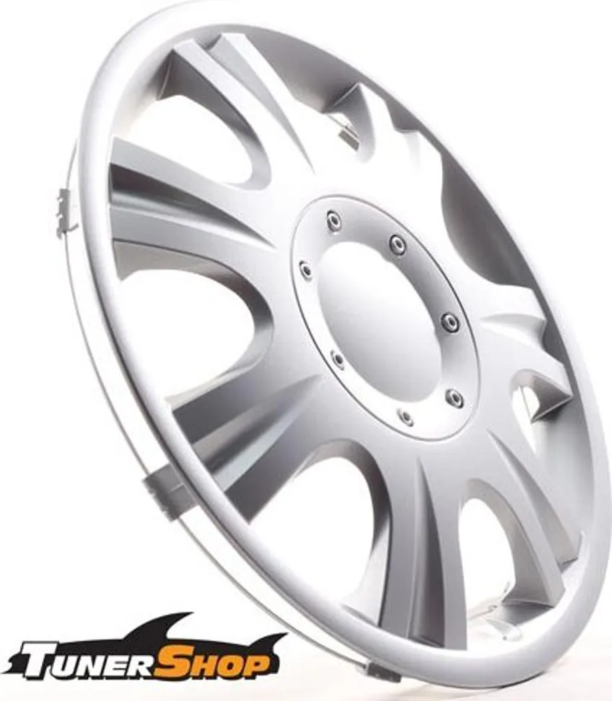 4 copriruota Tunershop 15 pollici Ibiza argento compatibile con Chrysler Fiat Lada Mercedes Peugeot Smart VW