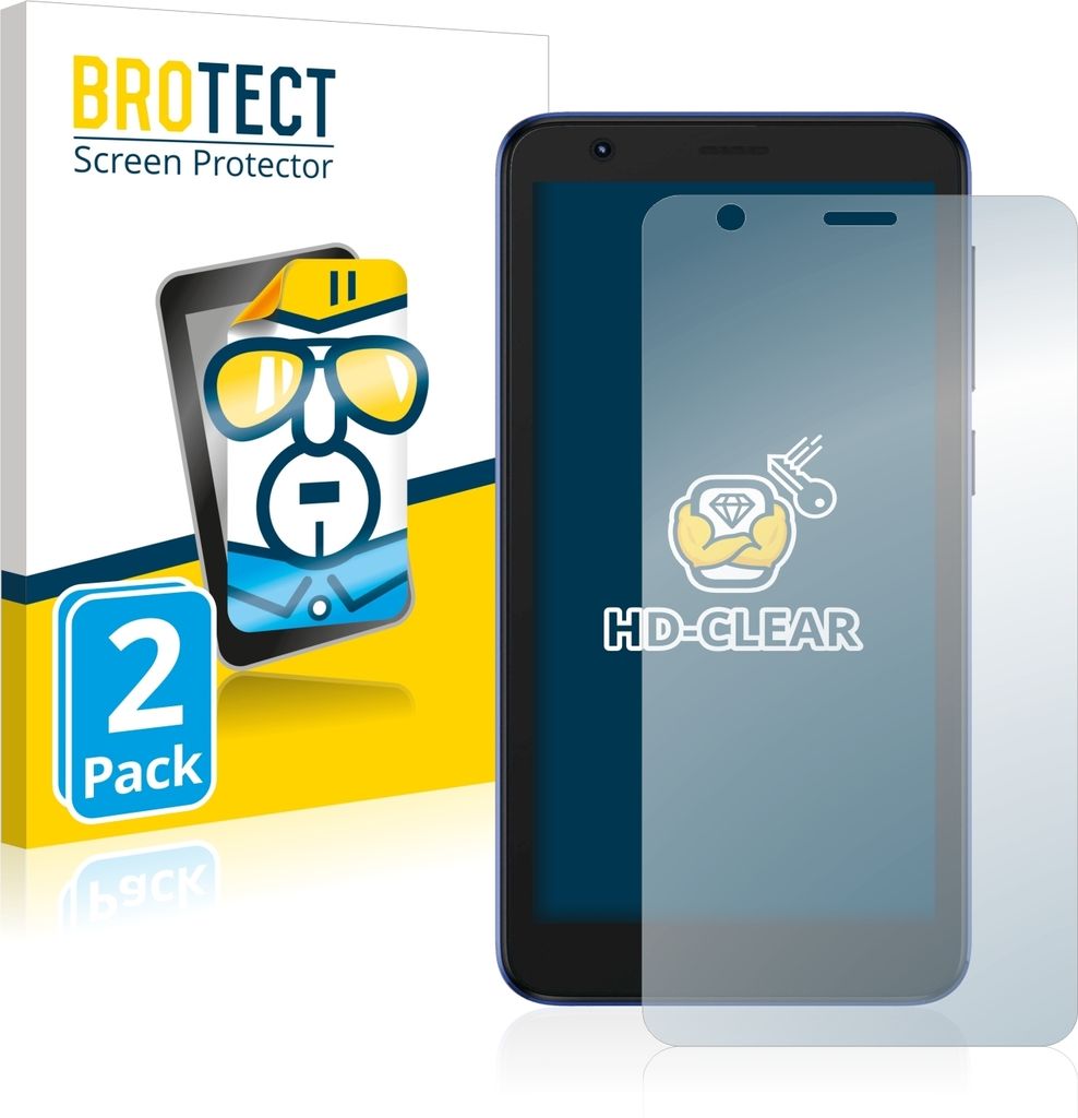 2x Für ZTE Blade L9 Schutzfolie BROTECT Displayschutz Display Schutz Folie Klar Transparent