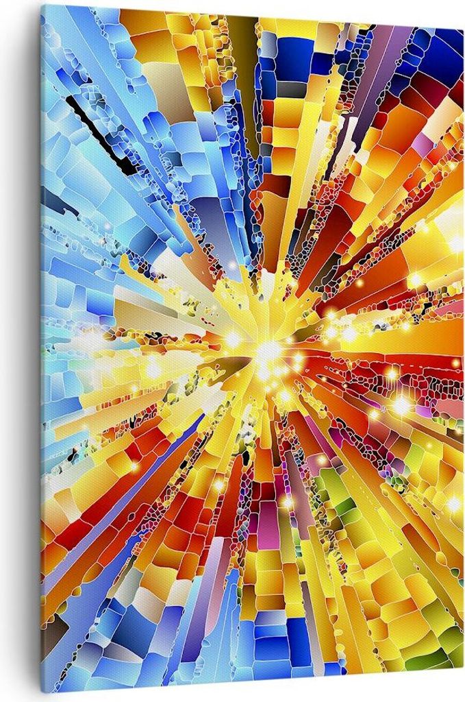 Bild auf Leinwand - Leinwandbild - Einteilig - Abstraktion modern - 70x100cm - Wand Bild - Wanddeko - Wandbilder - Leinwanddruck - Wanddekoration -...