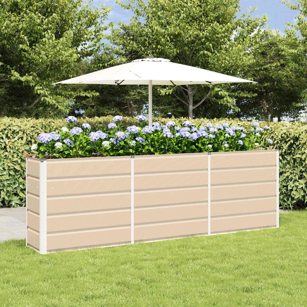Maison Exclusive - Pflanzkübel Elfenbein 240 x 40 x 75 cm Stahl
