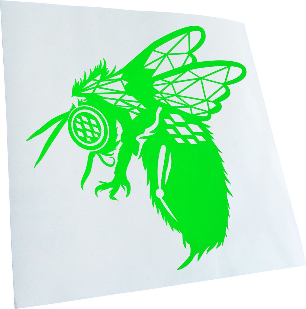 Kiwistar - Autoaufkleber - Biene Polygon Hummel - Neongrün - 24x24cm - Aufkleber für Auto, Laptop, Fahrrad, LKW, Motorrad mehrfarbig JDM Decal Ra...