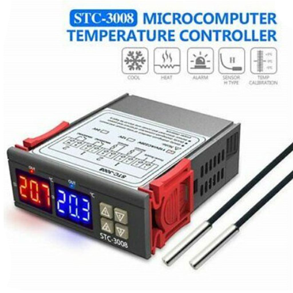 Digital 10A 220V Temperaturregler Sensor Thermostat Temperaturschalter mit Sonde 