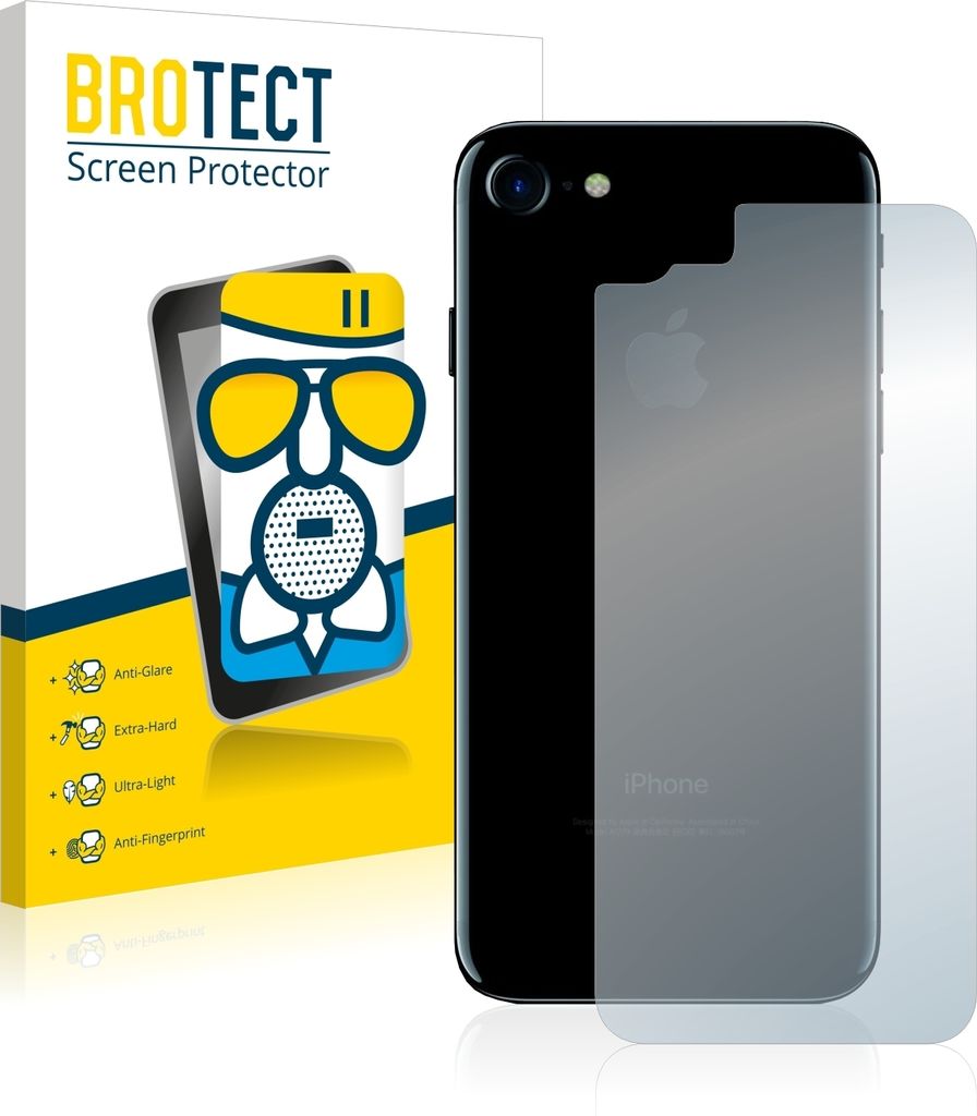 BROTECT Schutzglas für Apple iPhone 7 / 8 / SE 2 2020 Rückseite (gesamte Fläche) Schutzfolie Displayschutz Display Schutz Glas Folie matt