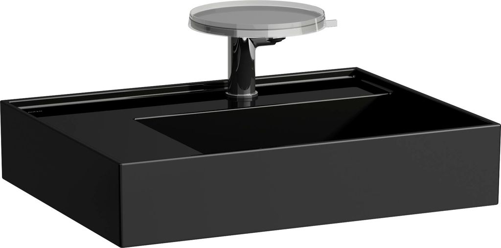 LAUFEN Laufen Waschtisch KARTELL 600x460mm Abl. li o ÜL 3 HL-Ausf. sw