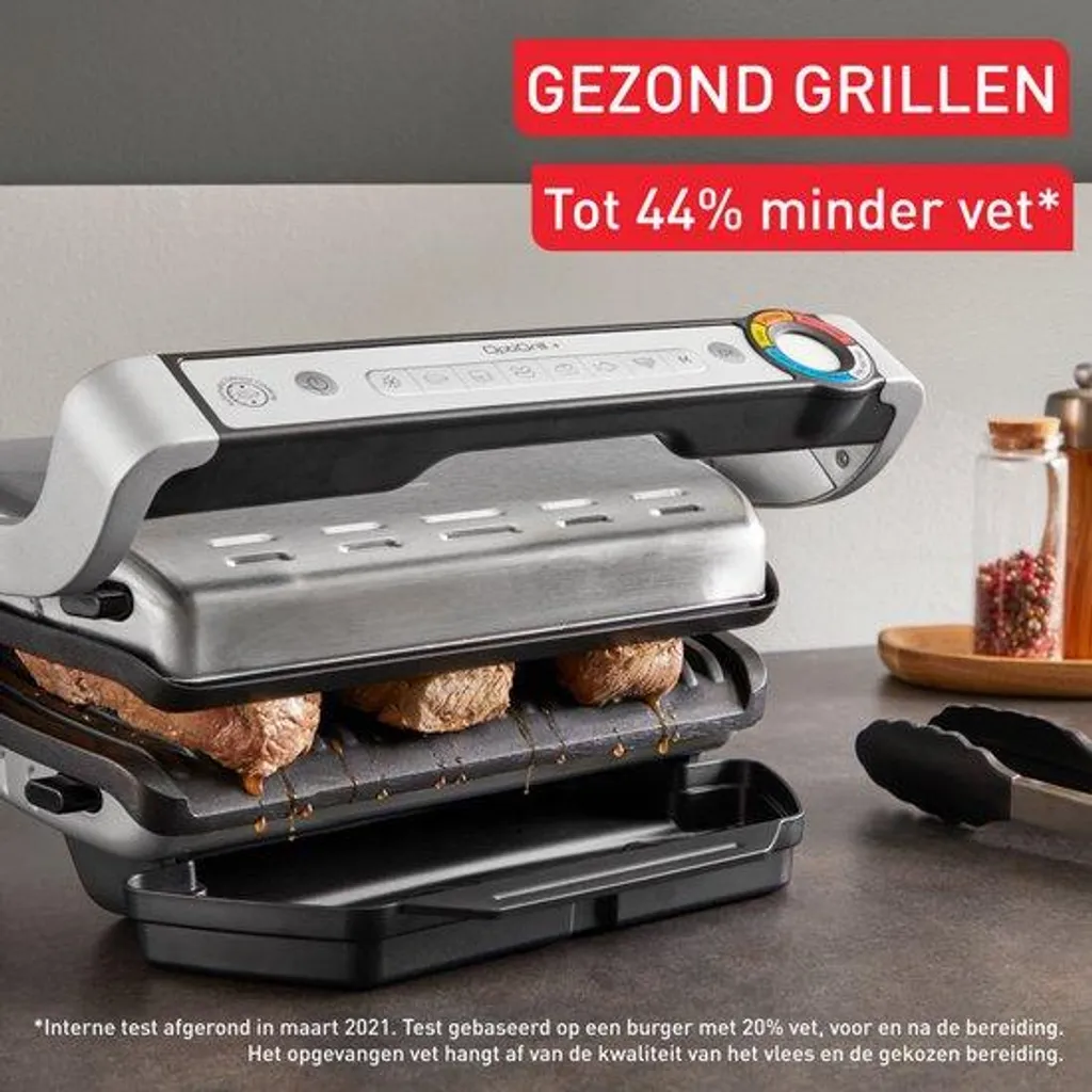 Tefal OptiGrill+ GC717D Gril Intelligent 6 programmes Acier Inoxydable - 13