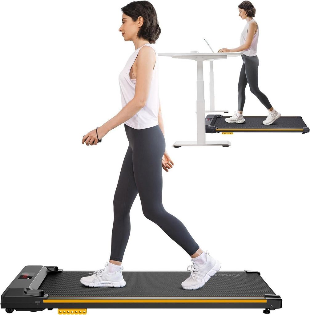 JUNG Laufband UREVO Elektrisches Laufband, leise,bis 100kg Laufband für Zuhause (Lauf Band Elektrisch, Walking Pad, Treadmill für Zuhause, Sportg...