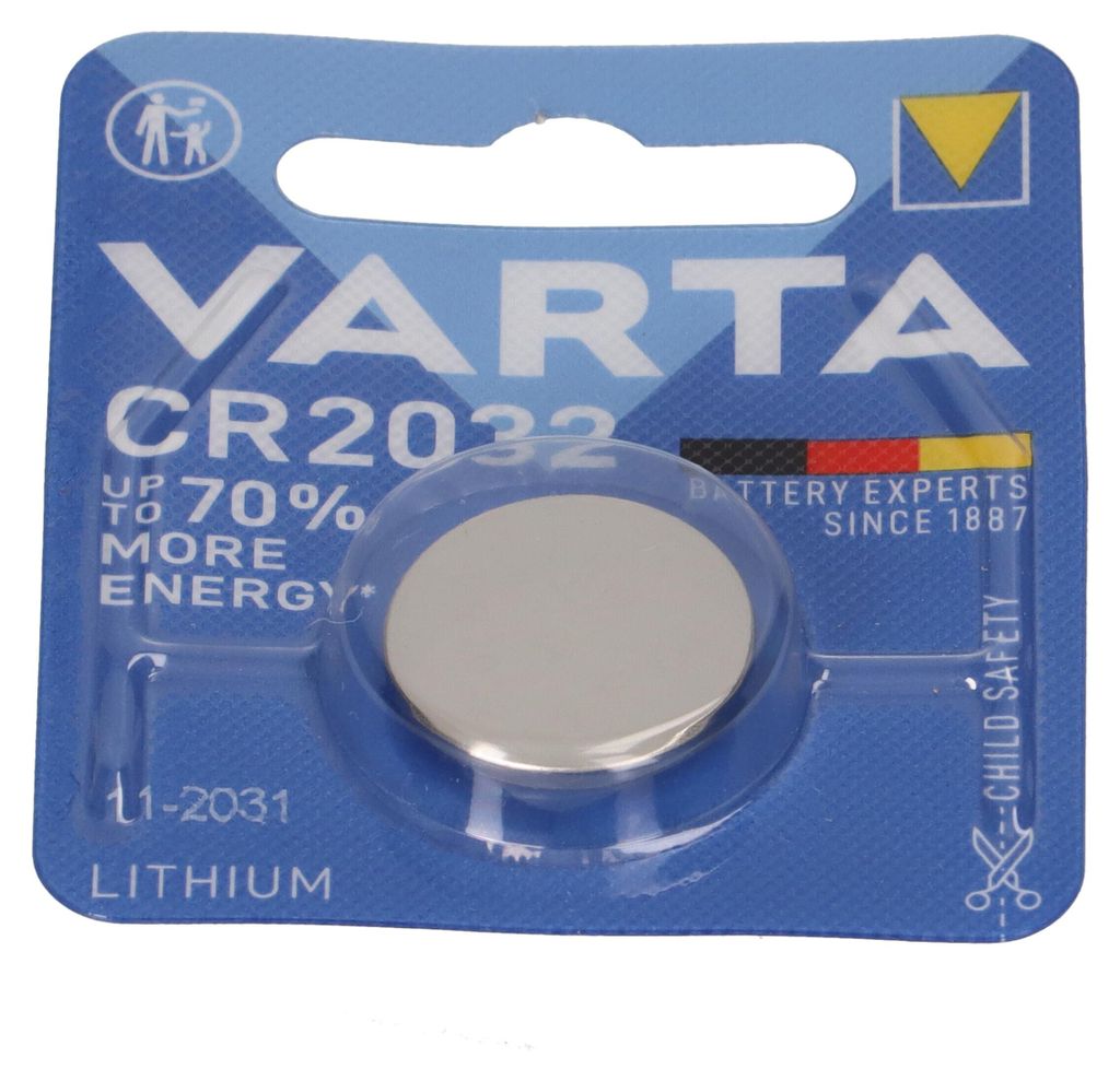Renata CR2032 Lithium-Knopfzelle – 3V, Langes Haltbarkeitsdatum, Schweizer Qualität