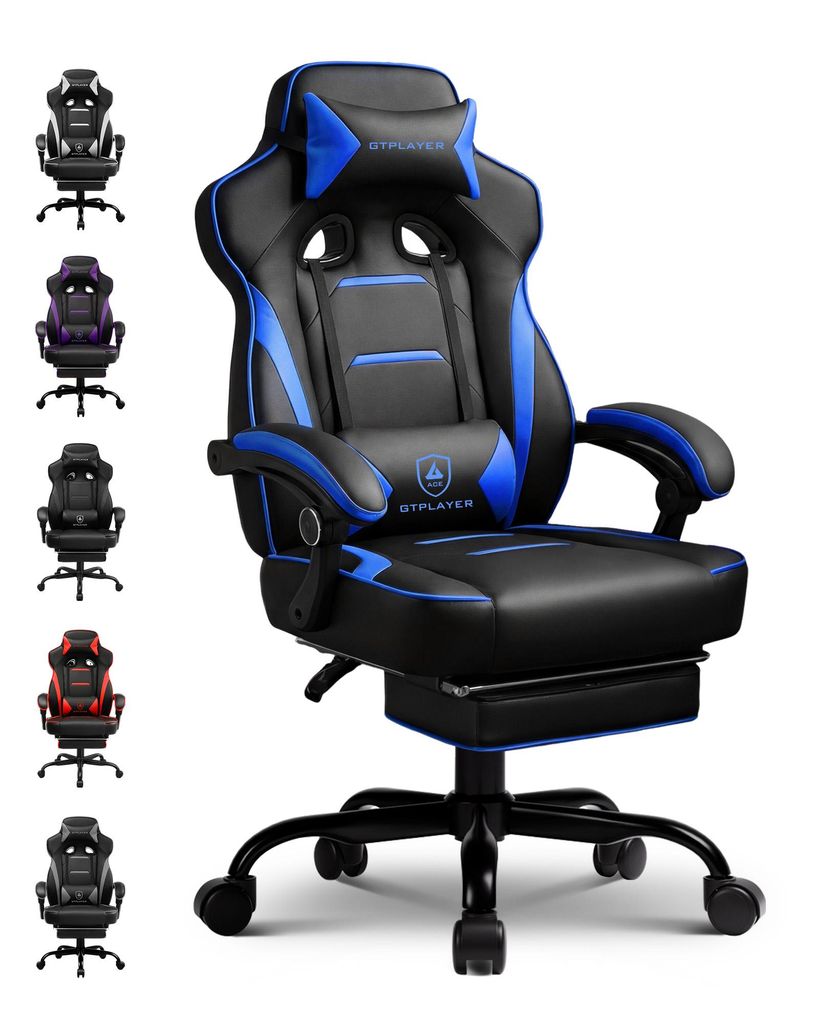 GTPLAYER Gaming Stuhl mit Fußstütze, Ergonomischer Produktbild 