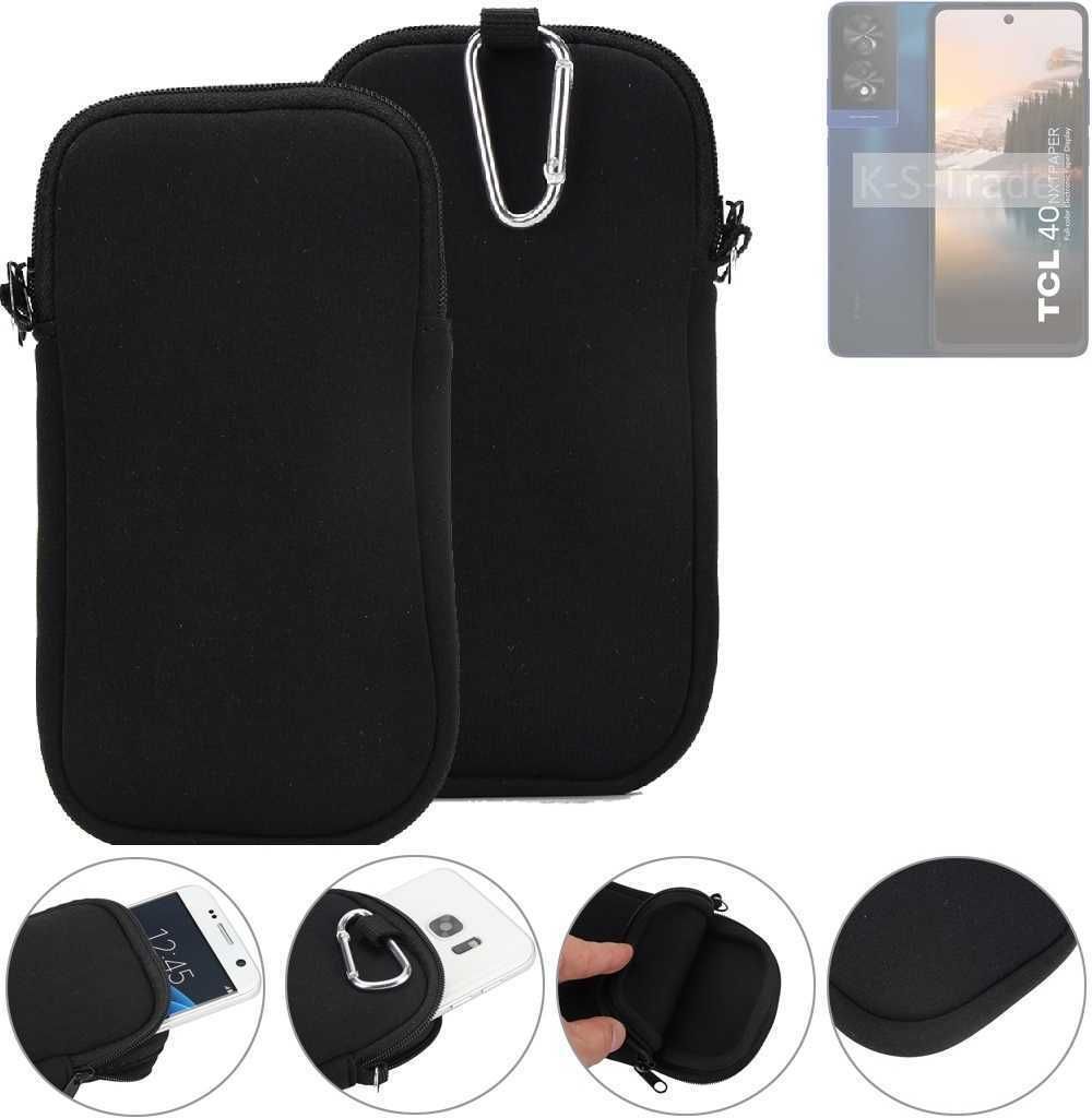 K-S-Trade Neopren-Hülle Handyhülle kompatibel mit TCL 40 NXTPAPER Schutzhülle Neoprenhülle Sleeve Schutz-Hülle Gürtel Tasche Case Holster