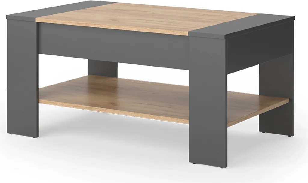 Table basse Vicco August avec rangement tiroir fini le désordre dans le salon