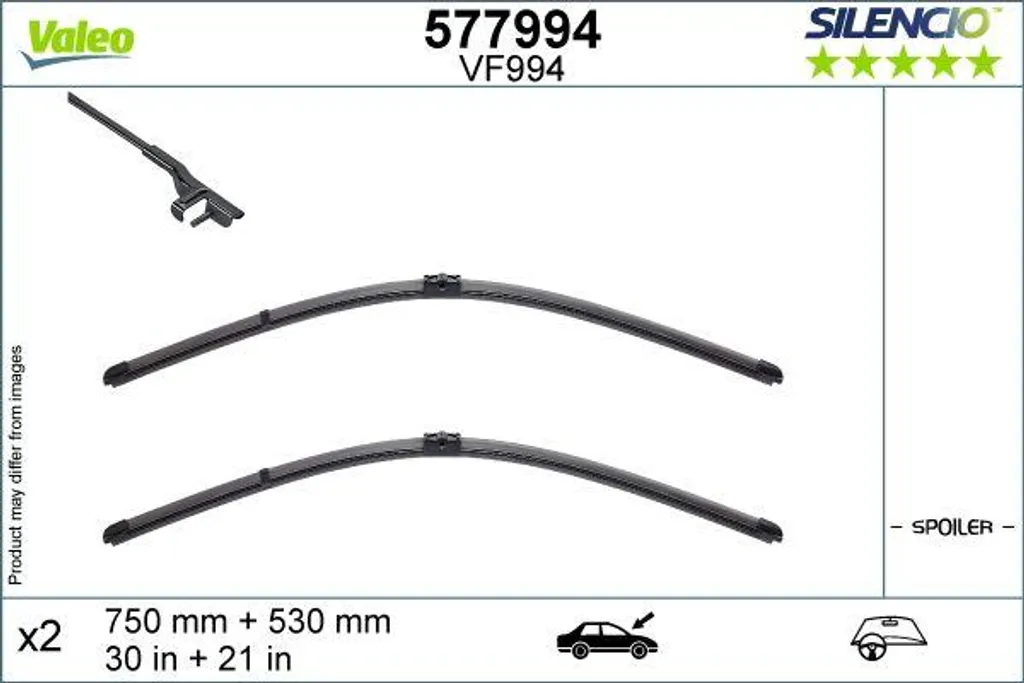 Valeo 577994 Balai d'essuie-glace OE 61612410957 pour BMW i3 de qualité