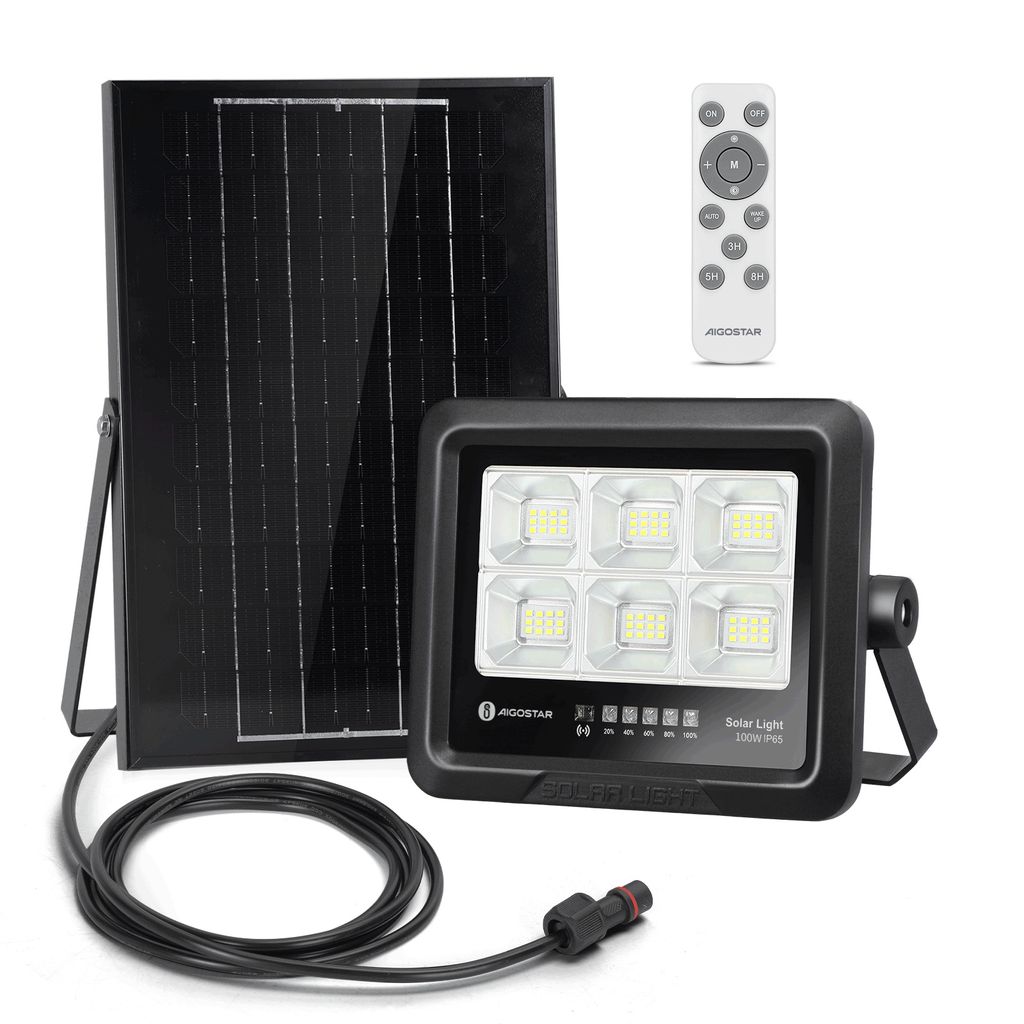 Aigostar 100W Solarstrahler Außen mit Produktbild 