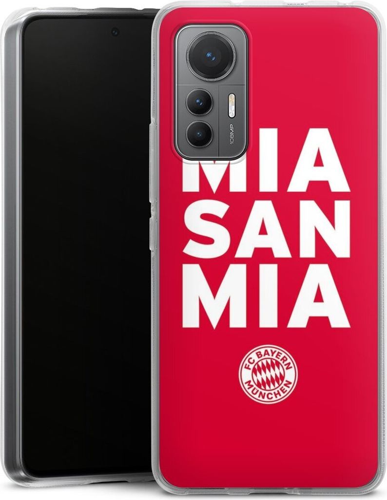 DeinDesign Handyhülle für Xiaomi 12 Lite 5G Silikon Hülle Case Smartphone Schutzhülle FC Bayern München FCB Mia San Mia