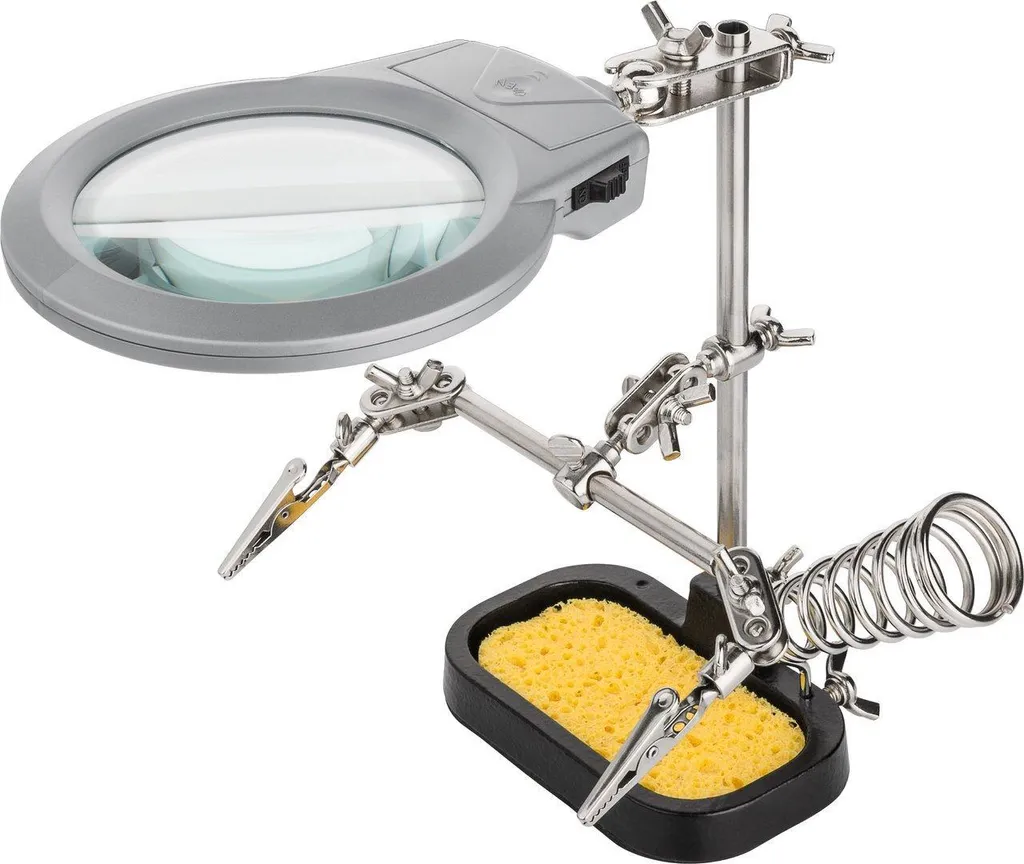 Lente d'Ingrandimento con Terza Mano Goobay: Modellismo e Hobby