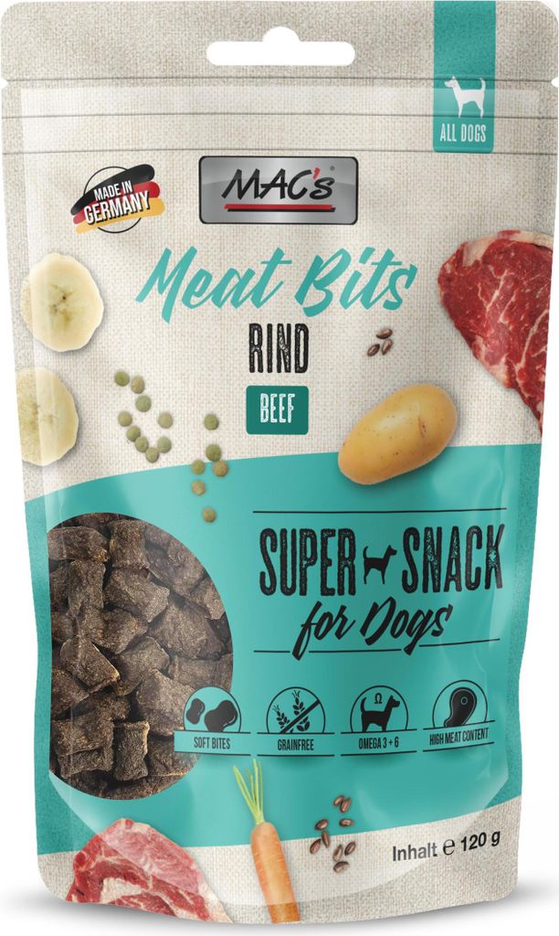 MAC's DOG Snack Meat Bits Rind 120gx9
