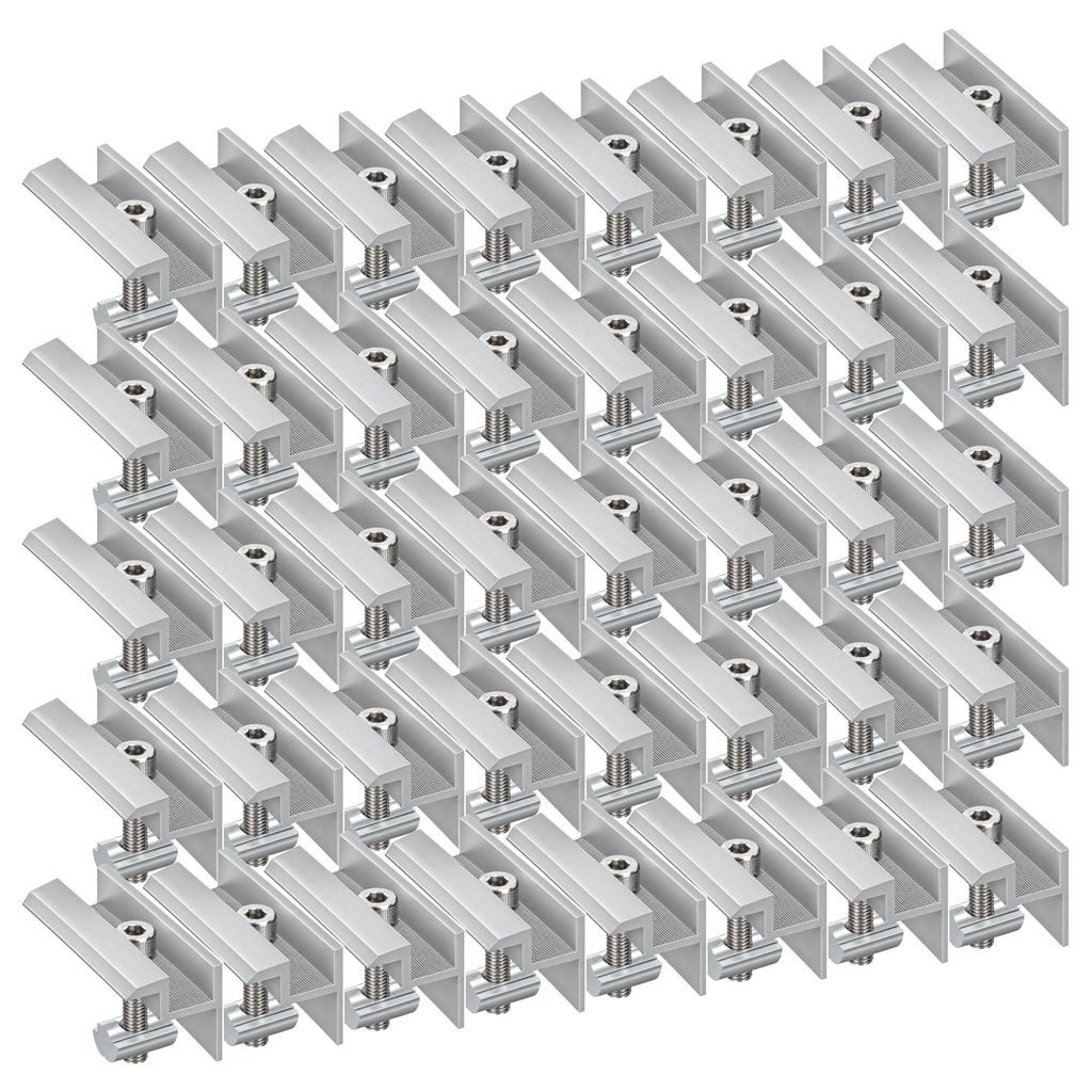 40x Endklemme silber 30mm Solar Modul jeweils im Produktbild 
