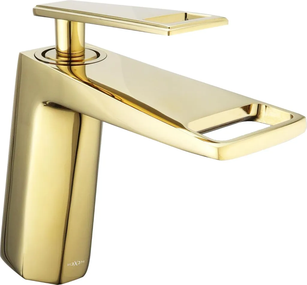 Robinet mélangeur de lavabo doré style luxe pour vasque de salle de bain