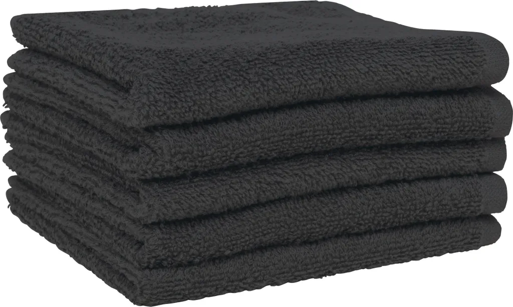 Set 5 Asciugamani Ospiti Kariban 30x30 cm Cotone 450g/m² | Lavette Lusso