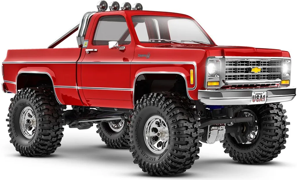 Voiture RC Crawler Chevy K10 Traxxas TRX-4M 4x4 Rouge Prête à Rouler