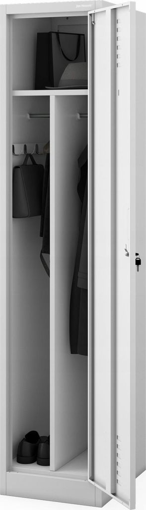 JAN NOWAK Sozialschrank für Arbeitskleidung Pfosten KACPER 1 PLUS Grau 180x40x50 cm
