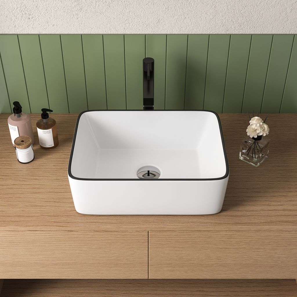 DeerValley  DV-1V0002 keramik Waschbecken, rechteckiges Produktbild 