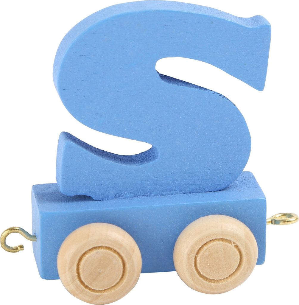 Small Foot Design 10369 'Buchstabenzug bunt' Holz Buchstabe S, blau (1 Stück)
