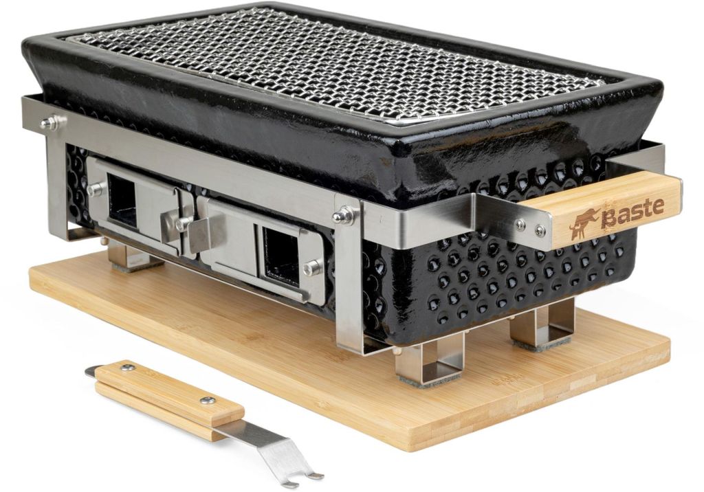 Baste Shichirin Tischgrill Keramik Holzkohle 39x21 cm Für 4 Produktbild 