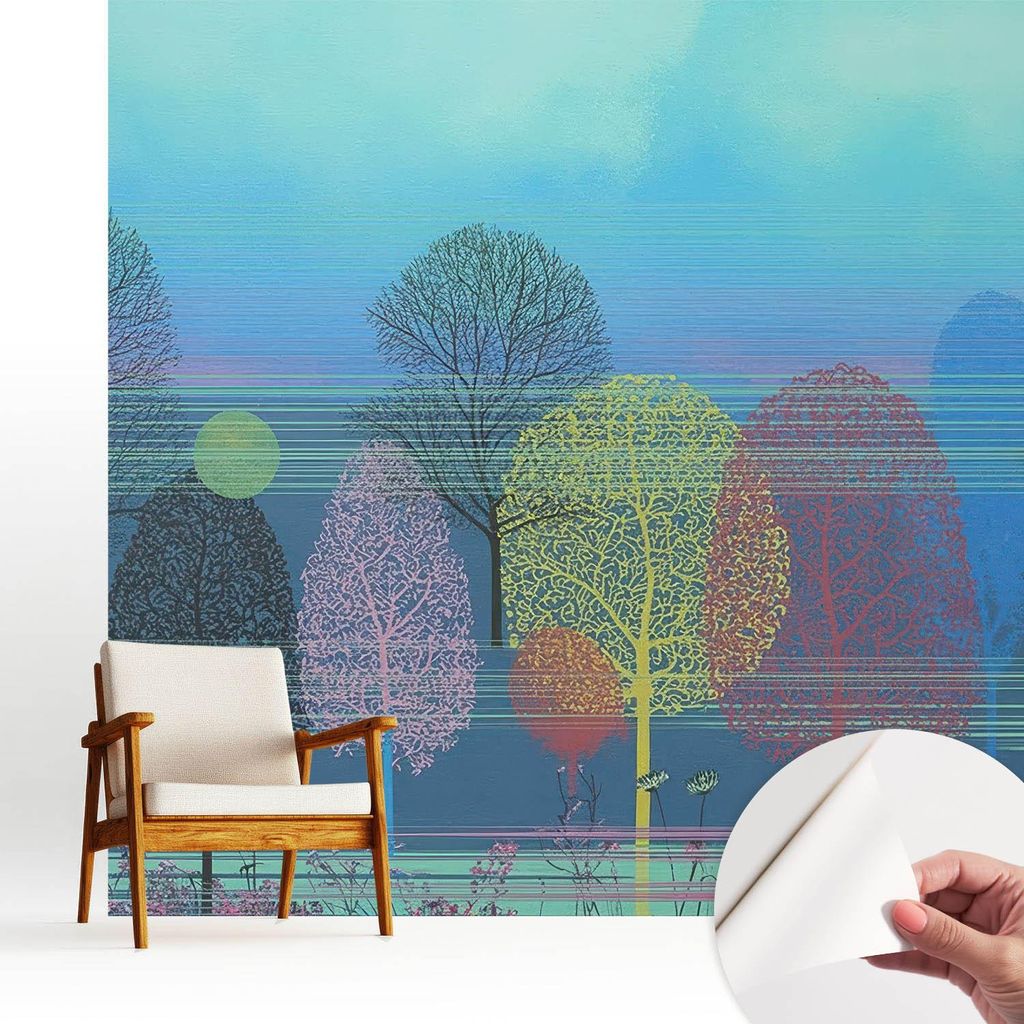 Fototapete selbstklebend - 250x250 cm - Tapete - Wandtapete - Wandbilder - Klebefolie - Dekofolie - Tapete Folie - Wand - Dekoration - Wohnzimmer -...