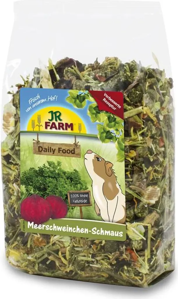 Repas Complet Cochon d'Inde JR Farm - Digestion et Dents Saines 1,2kg x6