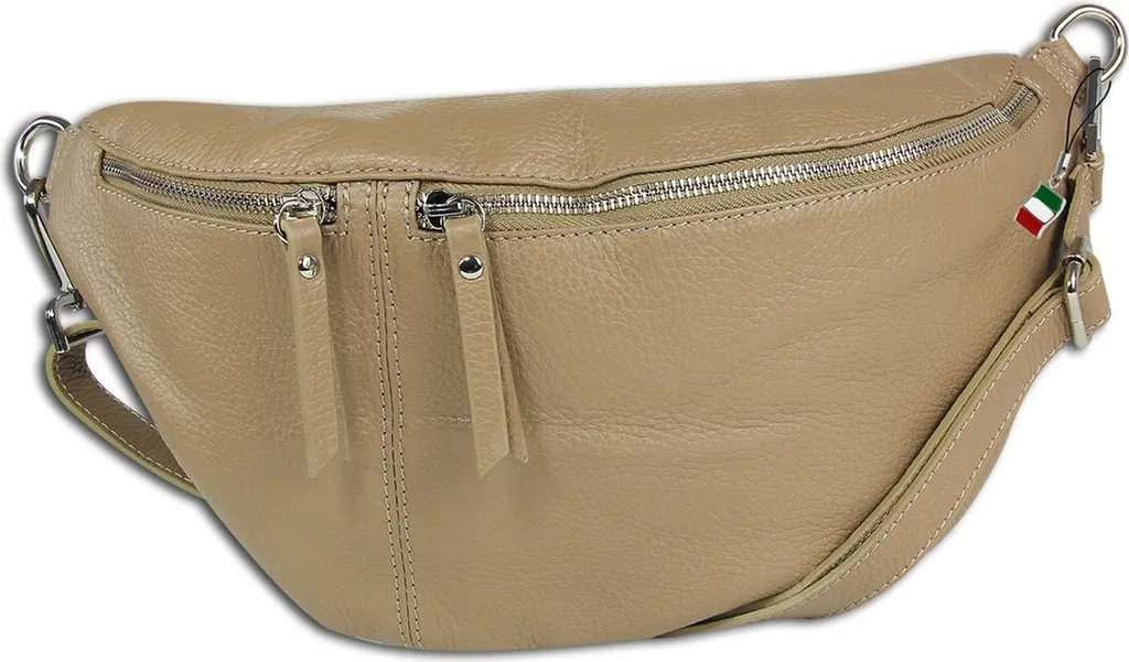Florence Sac banane cuir taupe OTF820N fini les sacs lourds et encombrants