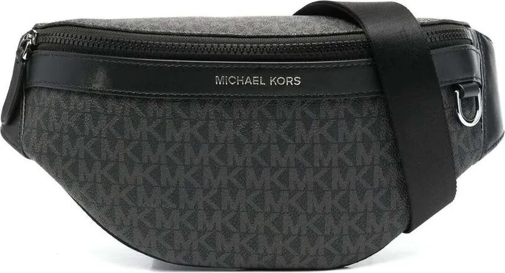 Sac banane Michael Kors noir 33S0LGYC1B - Sacoche en toile monogramme