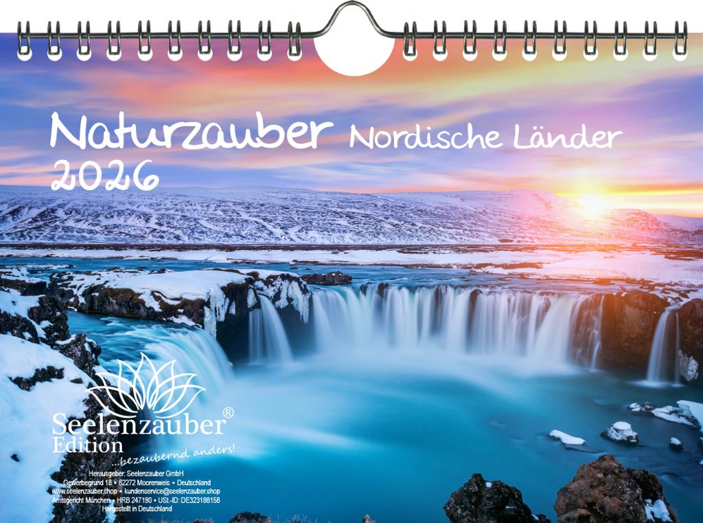 Naturzauber Nordische Länder DIN A5 Kalender für 2026 Natur und Land im Norden - Seelenzauber