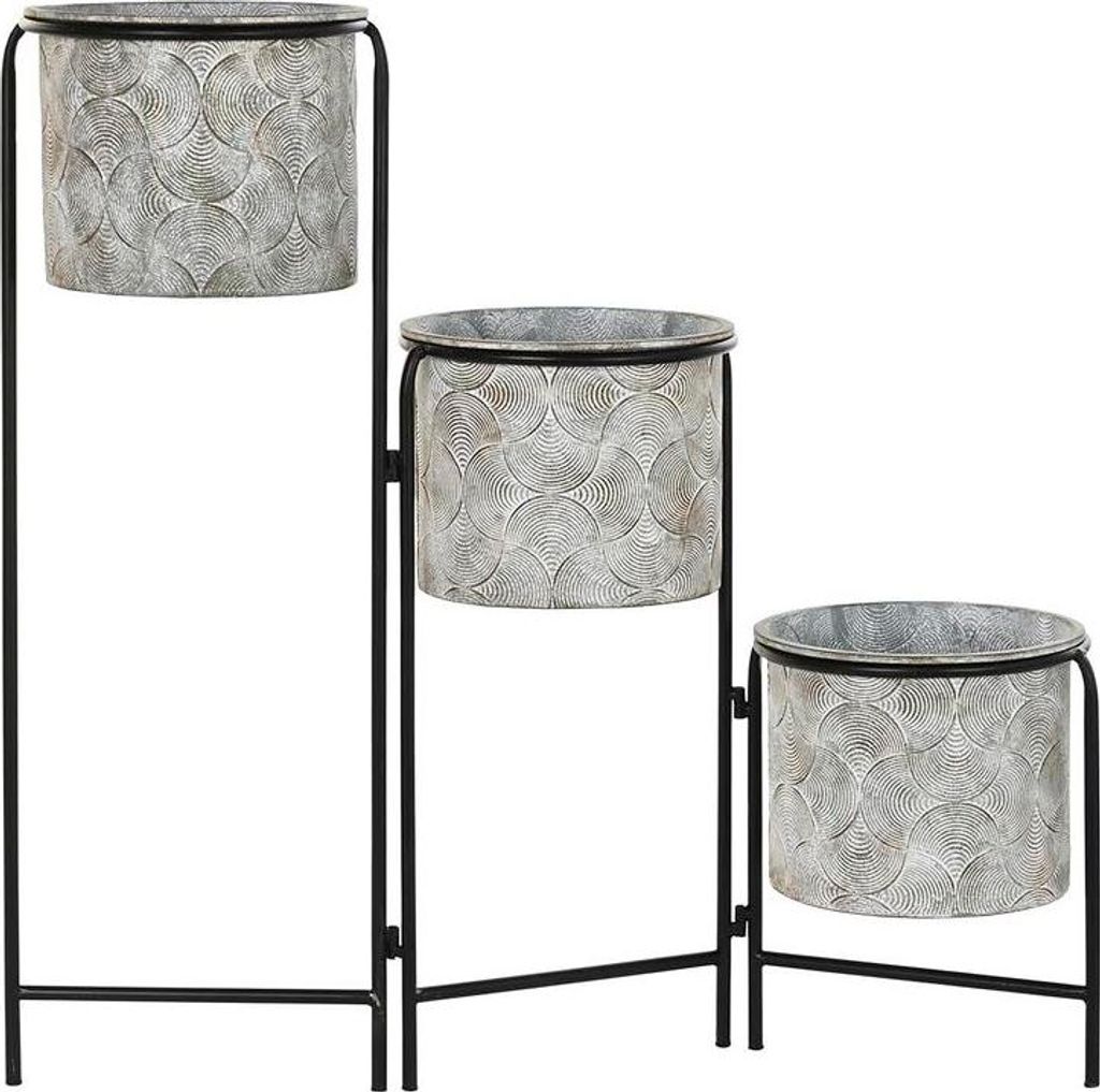 Blumentopf DKD Home Decor Grau Metall (82 x 25 x 81 cm)