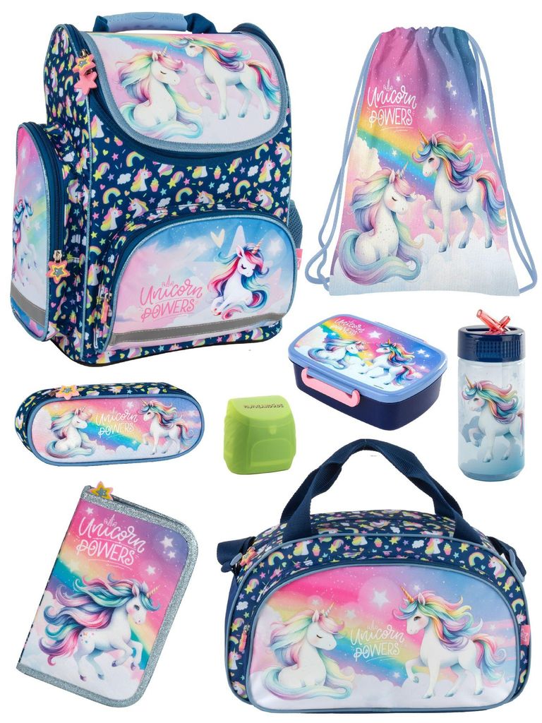 Mädchen Schulranzen 1. Klasse UNICORN / EINHORN Schultasche Produktbild 