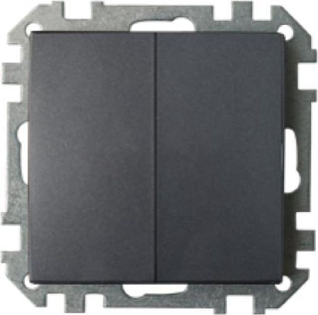 Serienschalter Unterputz (Ohne Rahmen) 10A Premium serie STILE Graphit