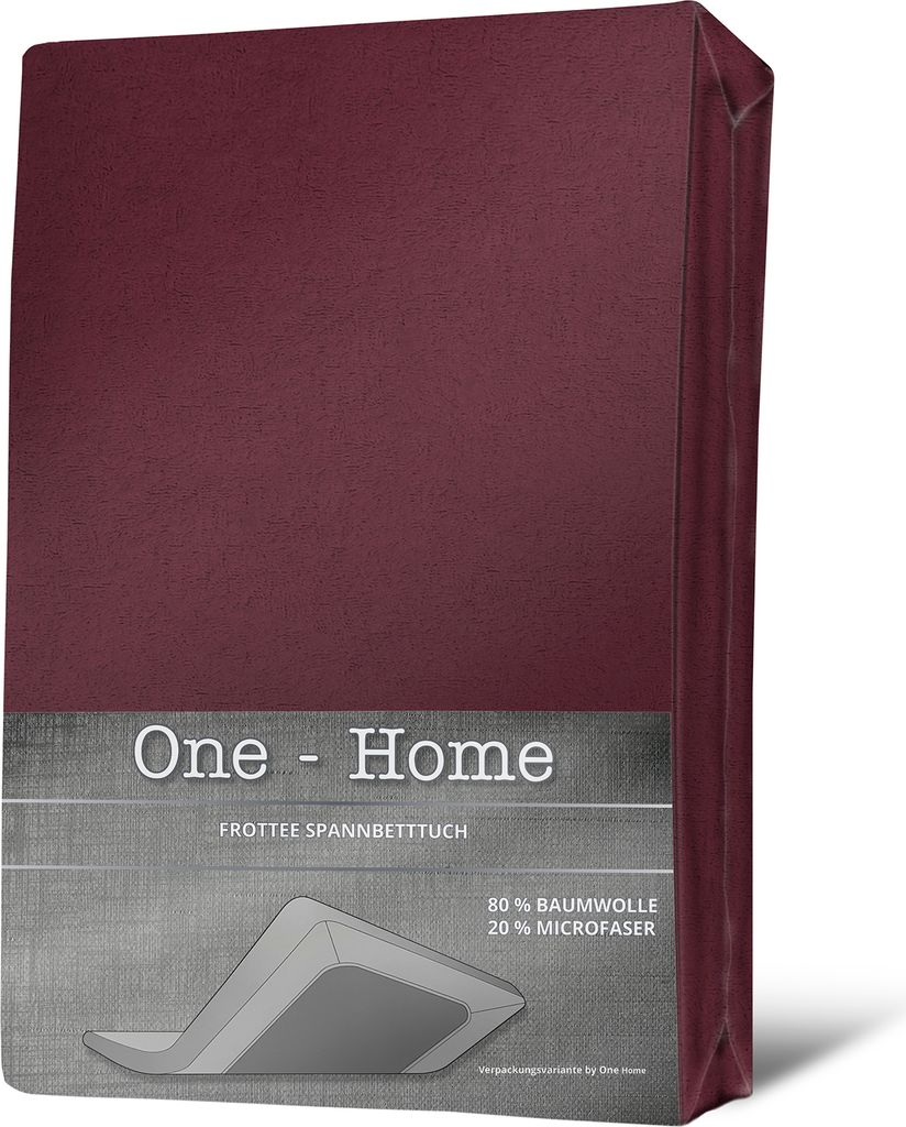 Spannbettlaken FROTTEE 90x200 cm - 100x200 cm bordeaux Spannbetttuch Bettlaken