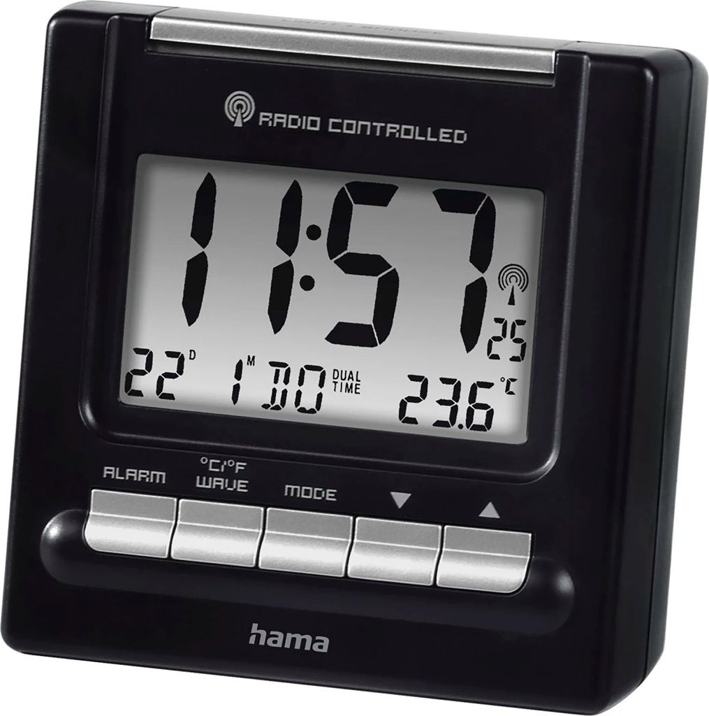 Hama RC200 Digitale Tischuhr Schwarz Rechteckig (00186331) Image du produit 