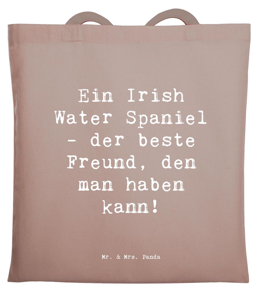 Mr. & Mrs. Panda Einkaufstasche Spruch Irish Water Spaniel Freund - Braun Pastell - Geschenk, loyal, Hunderasse, Shopping Tasche, Hunderassen, freu...