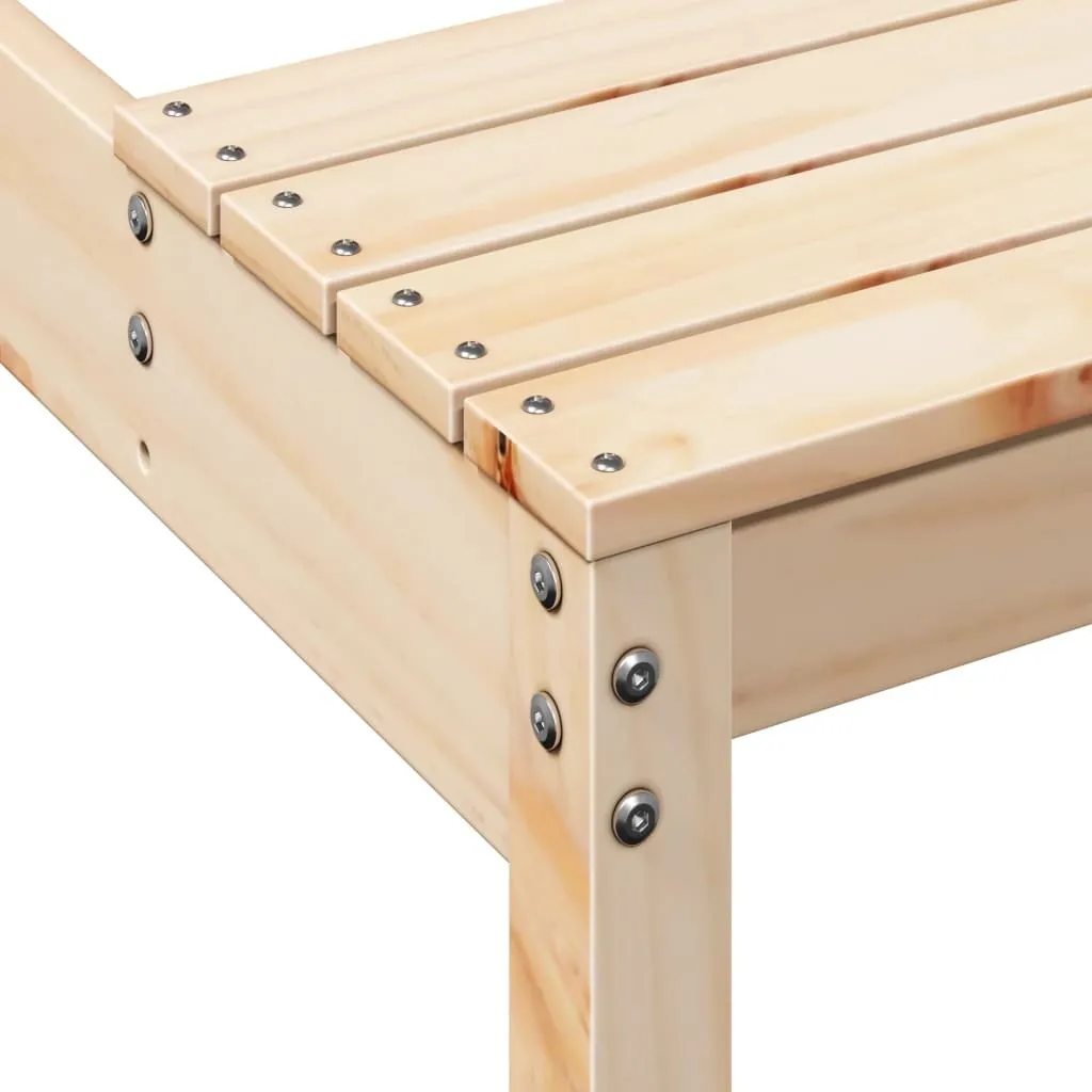 Tavolo da Picnic 110x134x75 cm in Legno di Pino Massiccio per Giardino - 6