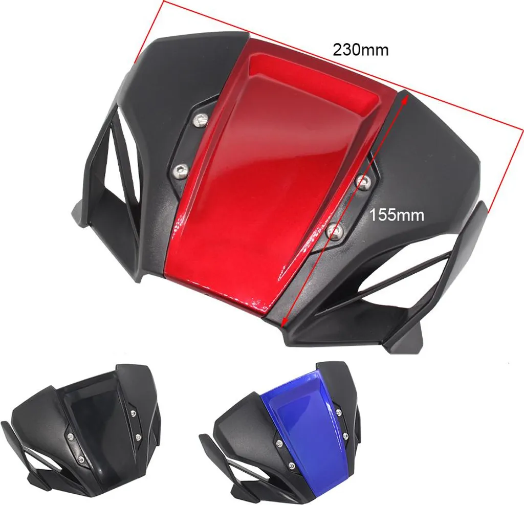 Déflecteur de Vent Moto Avant pour CB650R et CB1000R Saut-de-vent Noir