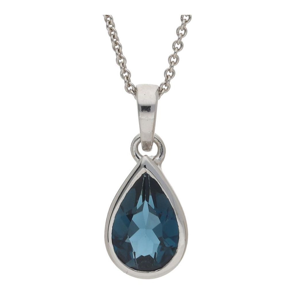 Kettenanhänger Silber 925 Blautopas JL10-02-2132 JuwelmaLux